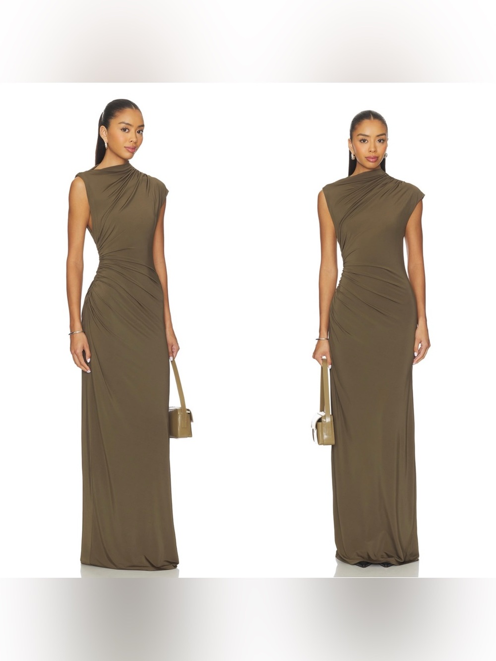 NWT EAVES Auda gown in Olive